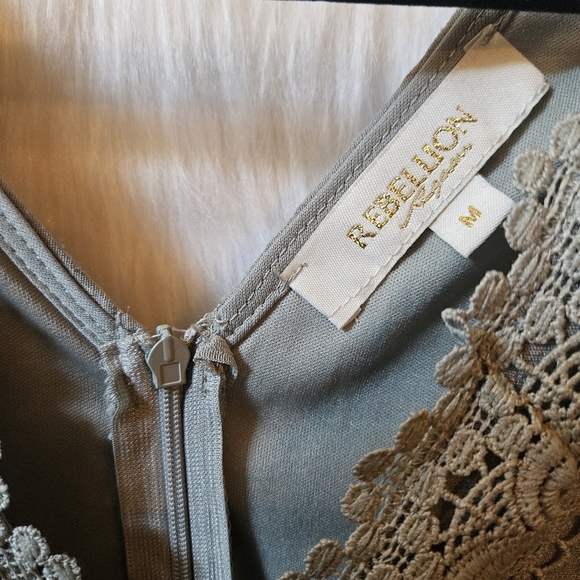 Rebellion Boho Longline Lace-Trim Maxi Dress - Picture 8 of 9